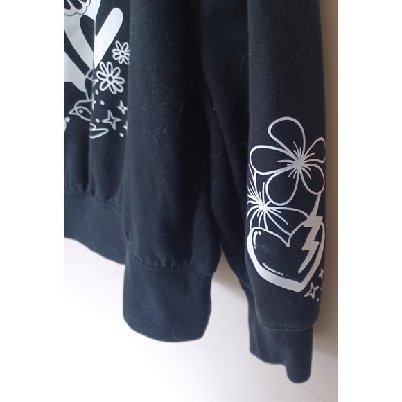 Justice Girl "Finding My Peace" Graphic Sweatshirt Size M 10 Butterflies Recycle - Picture 4 of 7